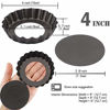 Picture of Cyimi Mini Tart Pan Set of 6, Non-Stick 4 Inch Quiche Pan, Removable Bottom Tart Pan for Pies, Quiche Bakeware, Cheese Cakes, Desserts and more (4" Round)