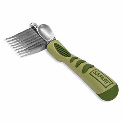 Picture of Safari Dog De-Matting Comb, Stainless Steel with Soft Handle, (1-Pack)