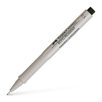 Picture of Faber Castell 166399 0.3 mm "Ecco Pigment" Fibre-Tip Pen - Black