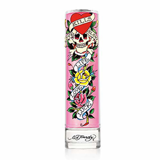 Picture of Christian Audigier Ed Hardy Perfume for Women, Eau De Parfum Spray with Warm Amber Notes, 3.4 Ounce