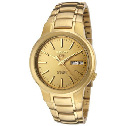 Picture of Seiko Men's SNKA10 Seiko 5 Automatic Gold Dial Gold-Tone Stainless Steel Watch