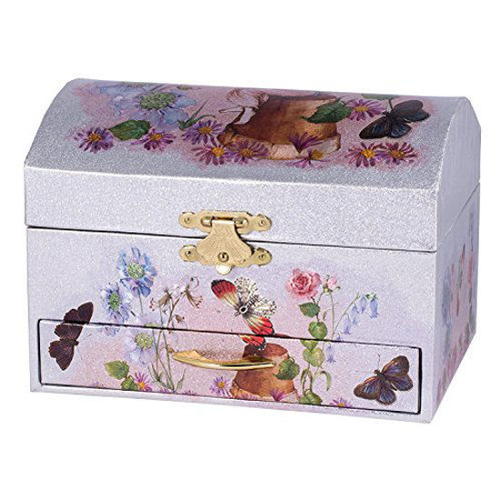 Picture of Silver and Pink Fairy Ballerina Swan Lake Music Jewelry Box