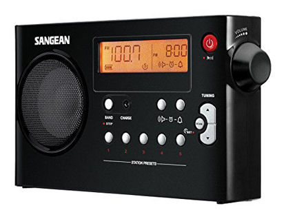 Picture of Sangean PR-D7 BK AM/FM Digital Rechargeable Portable Radio - Black (PR-D7BK)