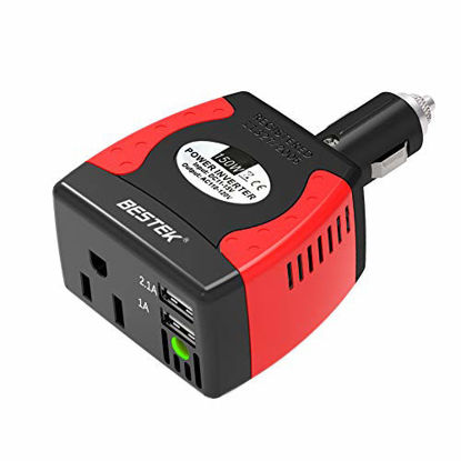 Picture of BESTEK 150W Power Inverter with 3.1A Dual USB Charging Ports Power Converter (MRI1511U)