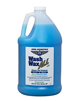 Picture of Wet or Waterless Car Wash Wax 128 Ounces. Aircraft Quality for Your Car, RV, Boat, Motorcycle. The Best Wash Wax. Anywhere, Anytime, Home, Office, School, Garage, Parking Lots.