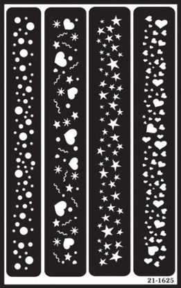 Picture of Armour 21-1625 Etch Over N Over Stencil, Sparkle Borders