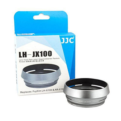 Picture of JJC LH-JX100 Silver Filter Lens Adapter & Hood for Fuji Finepix X100V X100F X70 X100 X100S X100T Camera AS AR-X100