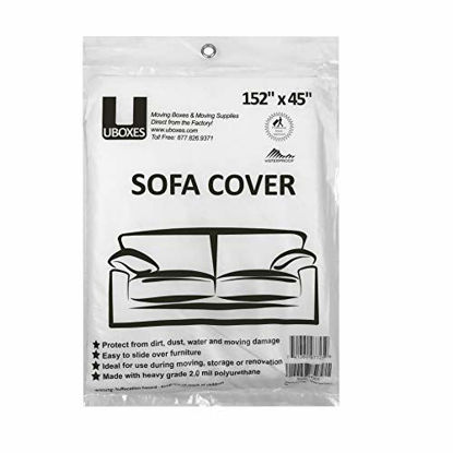 Picture of Uboxes Sofa Protective Poly Covers, 152 x 45 in, 1 Pack