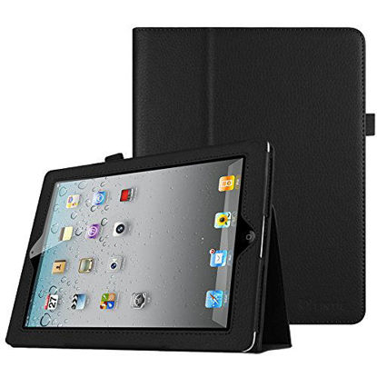Picture of Fintie Folio Case for iPad 2 3 4 (Old Model) 9.7 inch Tablet - Slim Fit Smart Stand Protective Cover Auto Sleep/Wake for iPad 2, iPad 3rd gen & iPad 4th Generation with Retina Display, Black