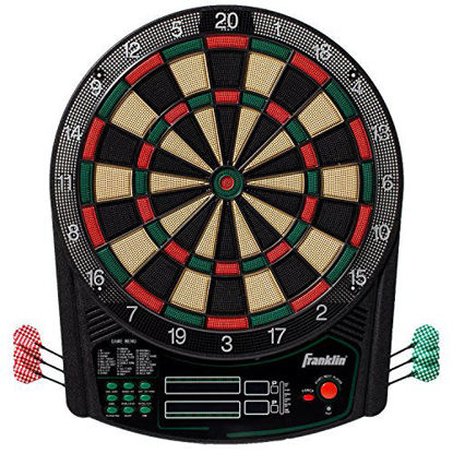 Picture of Franklin Sports Electronic Dartboard Set - Digital Dartboard with Scoreboard - Official Size 15.5" - Safe Soft Tip Dartboard - FS6000