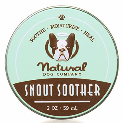 Picture of Natural Dog Company Snout Soother, Dog Nose Balm for Chapped, Crusty and Dry Dog Noses, Organic, All Natural Ingredients, 2oz Tin, 1 Count, Packaging May Vary