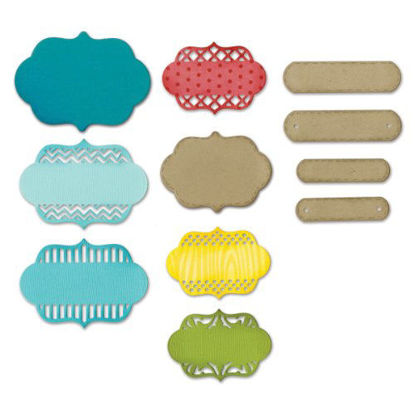 Picture of Sizzix Thinlits Dies, Ornate Labels, 12/Pack