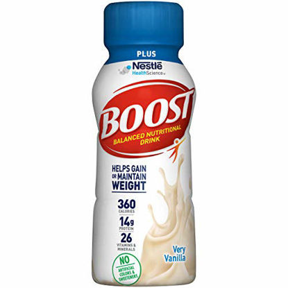 Picture of Boost Plus Complete Nutritional Drink, Very Vanilla, 8 fl oz Bottle, 24 Pack
