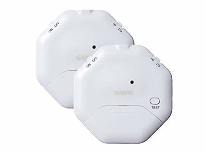 Picture of SABRE HS-GA2 Wireless Window Glass Break & Vibration Detector Alarm with Security Warning Decal-DIY Easy Installation, White (2-Pack)