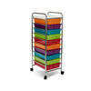 Picture of Seville Classics 10-Drawer Multipurpose Mobile Rolling Utility Storage Organizer with Tray Cart, Multicolor (Pearlized)