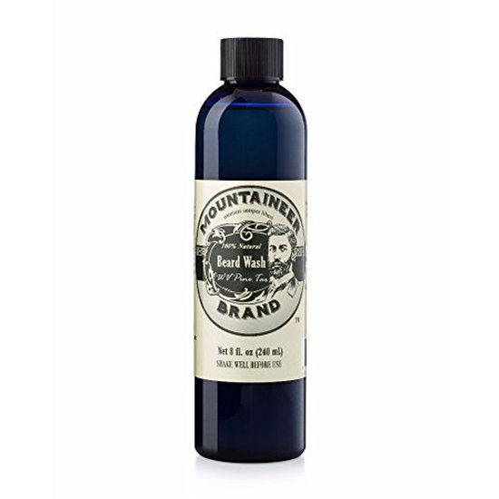 Picture of Beard Wash by Mountaineer Brand (8oz) | WV Pine Tar Scent | Premium 100% Natural Beard Shampoo