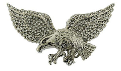 Picture of American Bald Eagle Western Belt Buckle Rhinestones.