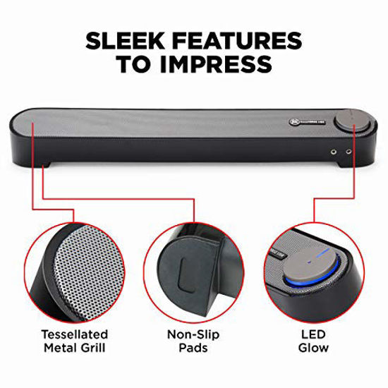GetUSCart- GOgroove Computer Speaker Mini Soundbar - USB Powered PC ...