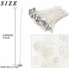 Picture of EricX Light 100 Piece Cotton Candle Wick 6" Pre-Waxed for Candle Making,Candle DIY