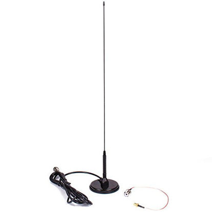 Picture of Authentic Genuine Nagoya UT-72 Super Loading Coil 19-Inch Magnetic Mount (Heavy Duty) VHF/UHF (144/430Mhz) Antenna PL-259, Includes Additional SMA Adaptor for BTECH and BaoFeng Handheld Radios