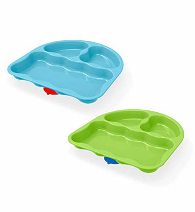 Picture of First Essentials by NUK Tri-Suction Plates, Assorted Colors, 2-Pack
