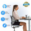 Picture of ComfiLife Lumbar Support Back Pillow Office Chair and Car Seat Cushion - Memory Foam with Adjustable Strap and Breathable 3D Mesh (Grey)