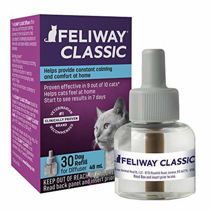 Picture of Feliway Classic Calming Diffuser Refill (1 Pack, 48 ml) | Reduce Problem, Scratching, Spraying, and Fighting | Constant Calm & Comfort At Home