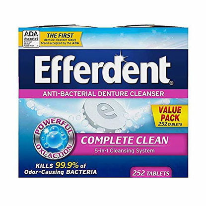 Picture of Efferdent Denture Cleanser Tablets, Complete Clean, Tablets, Multicolor, 252 Count