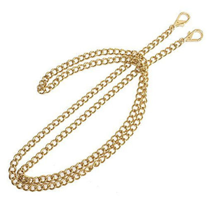 Picture of Torostra NL-G Purse Chain Strap Replacement 47" Gold Plated Chain Handbags Strap for Clutch Wallet Satchel Tote Bags Shoulder Crossbody Bag