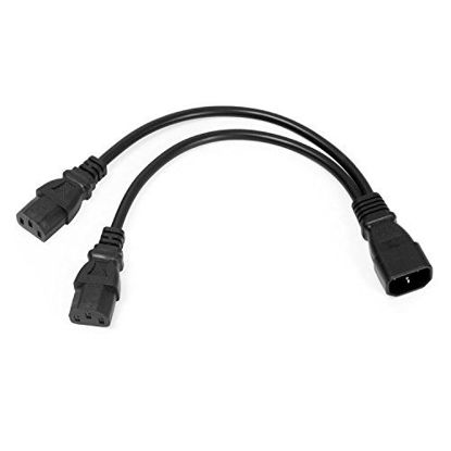 Picture of UPS Server Y Splitter C14 to 2 x C13 Power Extension Cable
