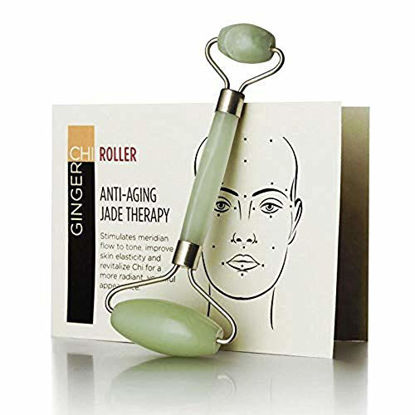 Picture of Roller Anti Aging Jade roller Therapy 100% Natural jade facial roller double Neck Healing Slimming Massager (Jade roller)
