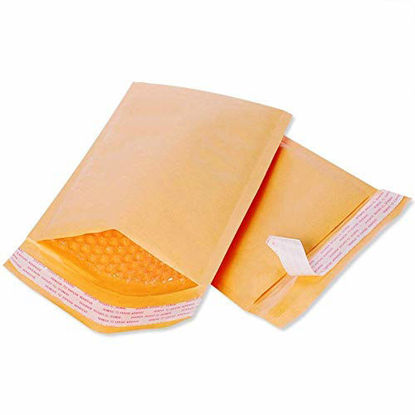 Picture of Fu Global #000 4x8 Inches Kraft Bubble Mailers Padded Envelopes Pack of 50