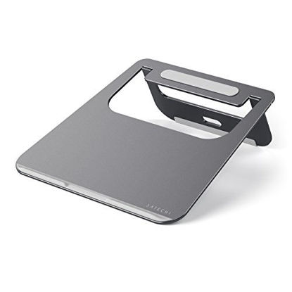 Picture of Satechi Lightweight Aluminum Portable Laptop Stand - Compatible with MacBook, MacBook Pro, Microsoft Surface Pro and more (Space Gray)