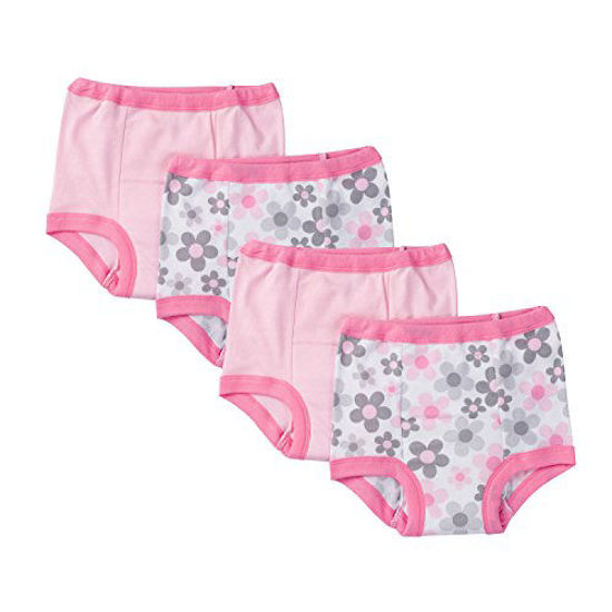 GetUSCart- Gerber Baby Girls' 4-Pack Training Pant, Pink Flower, 3T