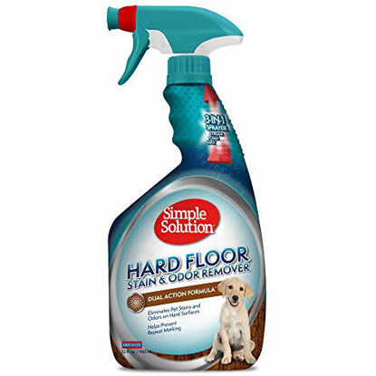 Picture of Simple Solution Hard Floor Pet Stain and Odor Remover | Dual Action Cleaner for Sealed Hardwood Floors | 32 Ounces