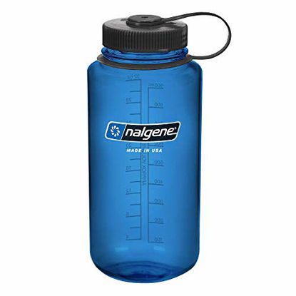 Picture of Nalgene Tritan Wide Mouth BPA-Free Water Bottle, Blue, 32 oz