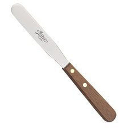 Picture of Ateco Small S/S 4-1/4" Spatula w/ Wood Handle