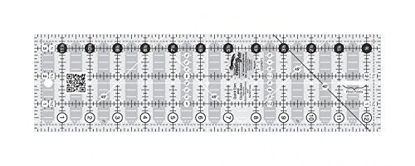 Picture of Creative Grids CGRMT1 Non-slip Quick Trim and Circle Quilting Ruler, 3.5 x 12.5-Inches Rectangle