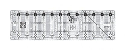 Picture of Creative Grids CGRMT1 Non-slip Quick Trim and Circle Quilting Ruler, 3.5 x 12.5-Inches Rectangle