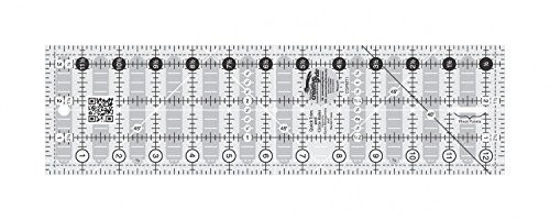 Picture of Creative Grids CGRMT1 Non-slip Quick Trim and Circle Quilting Ruler, 3.5 x 12.5-Inches Rectangle