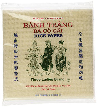 Picture of Three Ladies Spring Roll Rice Paper Wrappers (Square 22cm)