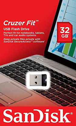 Picture of SanDisk Cruzer Fit USB 32GB Flash Drive (SDCZ33-032G-A11)
