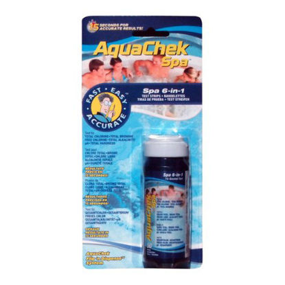 Picture of AquaChek 552244 6-in-1 Test Strips for Spas and Hot Tubs, 1-Pack