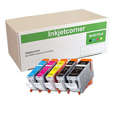 Picture of Inkjetcorner Compatible Ink Cartridges Replacement for PGI-220 CLI-221 for use with MP620 MP560 MX860 MX870 iP4600 iP4700 (5 Pack)