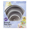 Picture of Aluminum Round Cake Pans, 3-Piece Set with 8-Inch, 6-Inch and 4-Inch Cake Pans