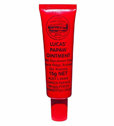 Picture of Lucas Papaw Ointment 15G (With Lip Applicator) | Best Paw Paw Cream for Chapped Lips, Minor Burns, Sunburn, Cuts, Insect Bites and Diaper Rash