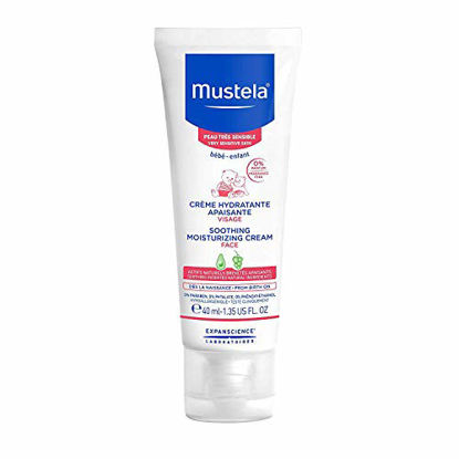 Picture of Mustela Soothing Moisturizing Cream, Baby Face Cream with Natural Avocado Perseose, for Very Sensitive Skin, Fragrance-Free, 1.35 Fl. Oz.