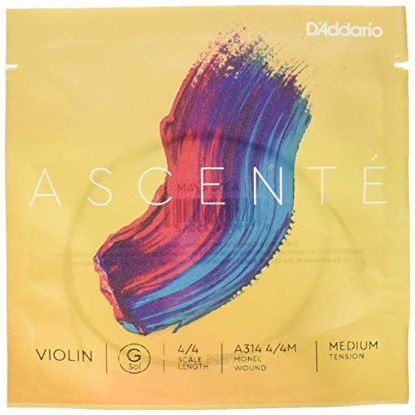 Picture of D'Addario A314 4/4M M-Steel Violin Strings, Medium