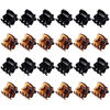Picture of Mini Hair Clips Plastic Hair Claws Pins Clamps for Girls and Women (24 Pieces, Black and Brown)