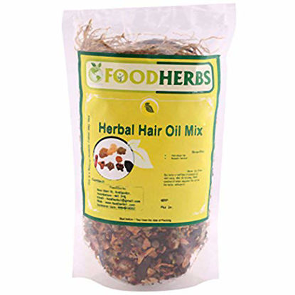 Picture of Foodherbs Herbal Hair Oil Mix (18 Vital Herbs) For long, thick, and lustrous hair